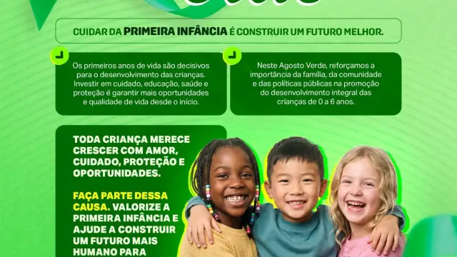 Agosto Verde reforça a importância dos cuidados na primeira infância em Pugmil